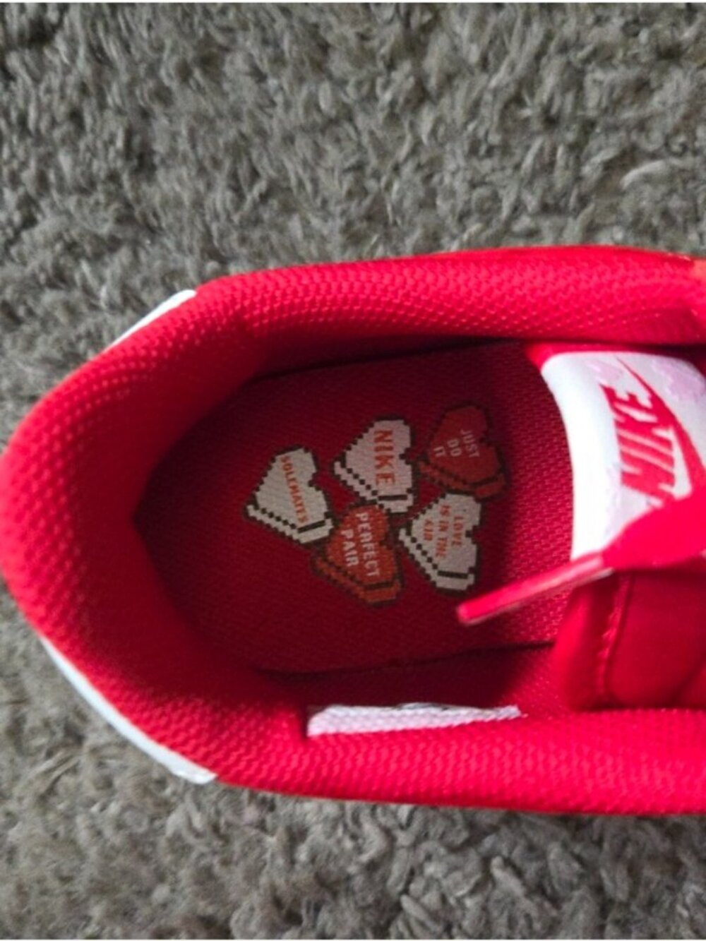Nike Kids Cortez Bg Youth Size 6y Red And White Valentines Day 1026 - Picture 4 of 11